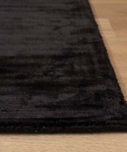 Viskose Teppich - Pearl Schwarz - close up, thumbnail