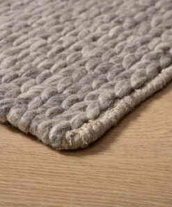 Wollteppich - Hyssing Hellgrau - close up