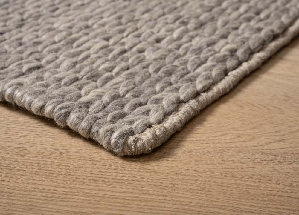 Wollteppich - Hyssing Hellgrau - close up Wollteppich - Hyssing Hellgrau - close up