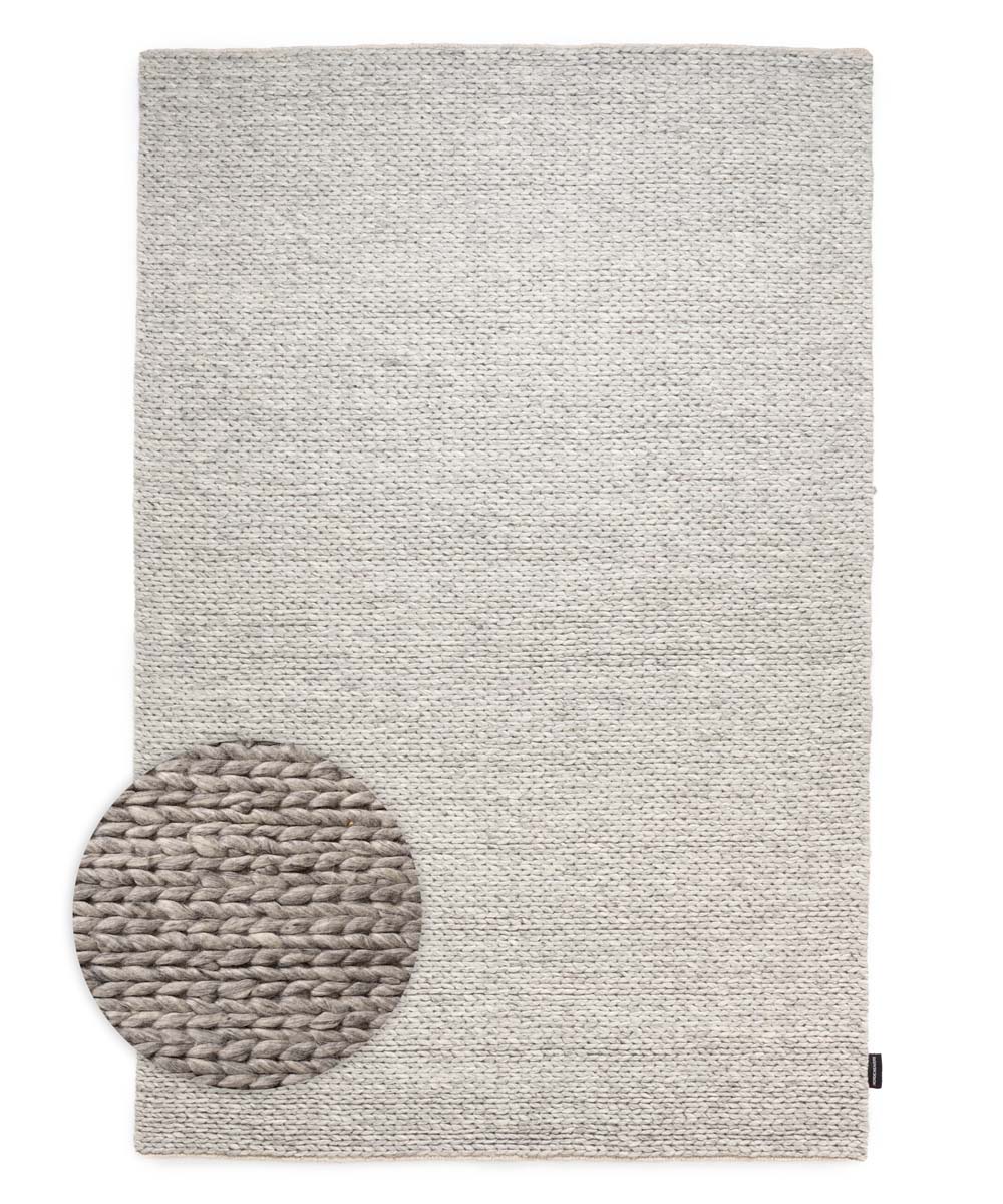 Wollteppich - Hyssing Hellgrau - overzicht Wollteppich - Hyssing Hellgrau - overzicht