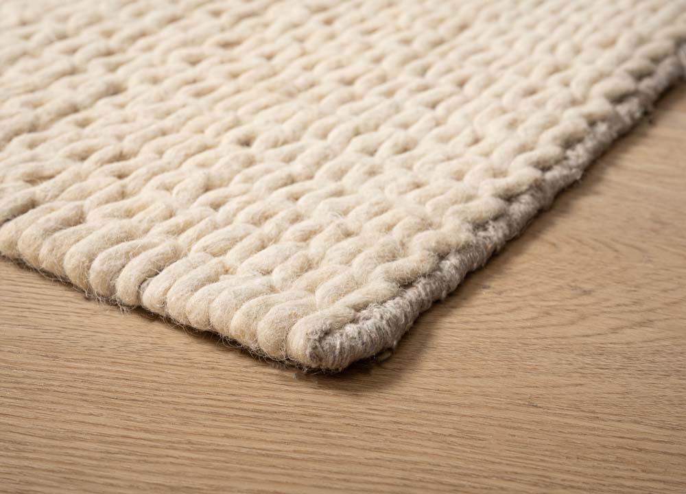 Wollteppich - Hyssing Creme - close up Wollteppich - Hyssing Creme - close up