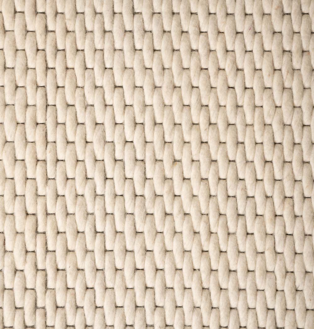 Wollteppich - Vridning Weiß - close up Wollteppich - Vridning Weiß - close up