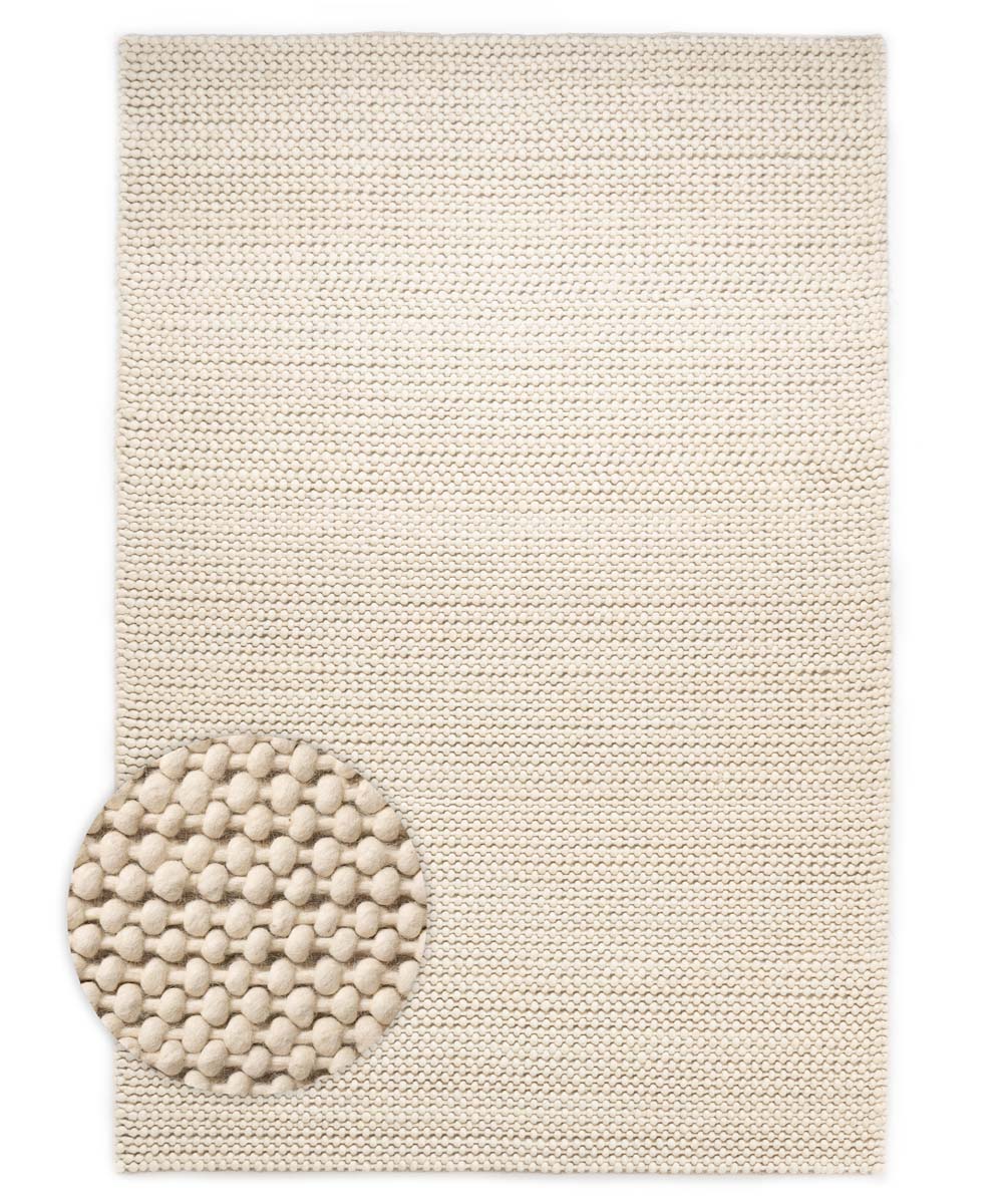 Wollteppich - Løkke Creme - overzicht Wollteppich - Løkke Creme - overzicht