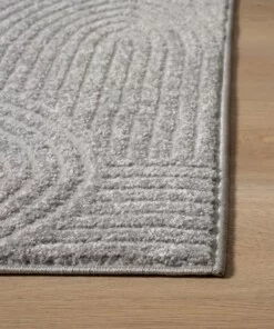 Teppich Skandinavisch - Contour Bend Grau - close up, thumbnail Teppich Skandinavisch - Contour Bend Grau - close up, thumbnail