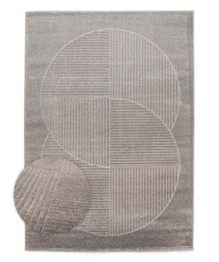 Teppich Skandinavisch - Contour Circle Grau - overzicht