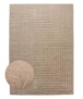 Teppich Quadratisch Skandinavisch - Contour Edge Beige - overzicht, thumbnail