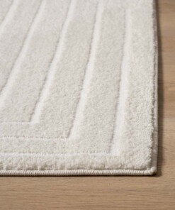 Teppich Quadratisch Skandinavisch - Contour Edge Cream - close up, thumbnail Teppich Quadratisch Skandinavisch - Contour Edge Cream - close up, thumbnail