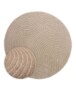 Teppich Rund Skandinavisch - Contour Curve Beige - overzicht, thumbnail