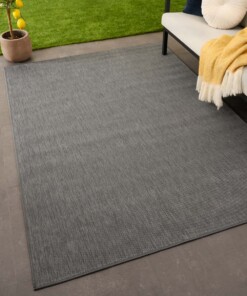 Outdoor Teppich Einfarbig - Flip Grau