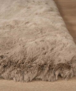 Flauschiger Teppich Hochflor - Comfy Deluxe Taupe