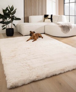 Flauschiger Teppich Hochflor - Comfy Deluxe Creme