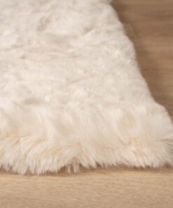 Teppich Quadratisch Flauschig Hochflor - Comfy Deluxe Creme