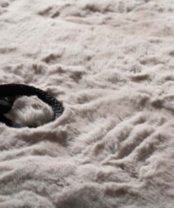 Teppich Rund Flauschig Hochflor - Comfy Deluxe Hellgrau