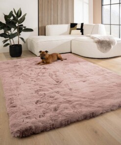 Flauschiger Teppich Hochflor - Comfy Deluxe Rosa