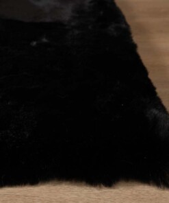 Flauschiger Teppich Hochflor - Comfy Deluxe Schwarz