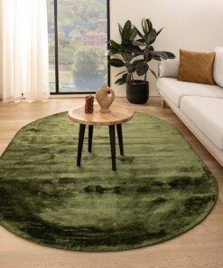 Viskose Teppich Oval - Pearl Grün - sfeer