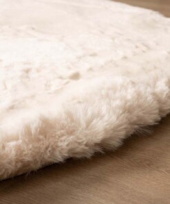 Teppich Rund Flauschig Hochflor - Comfy Deluxe Creme
