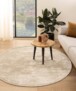 Viskose Teppich Rund - Pearl Creme - sfeer, thumbnail