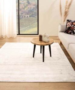 Viskose Teppich Quadratisch - Glamour Weiß - sfeer