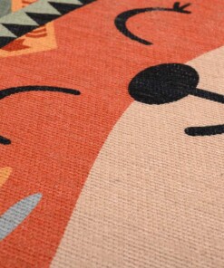 Kinderteppich Fuchs - Smile Terrakotta - close up, thumbnail