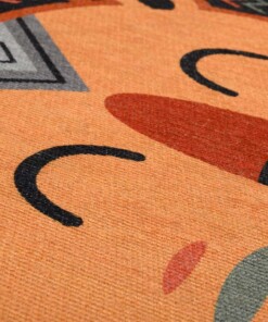 Kinderteppich Löwe - Smile Terrakotta - close up, thumbnail