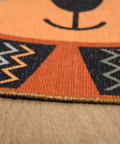 Kinderteppich Löwe - Smile Terrakotta - close up, thumbnail