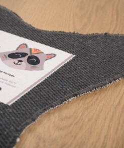 Kinderteppich Waschbär - Smile Grau - close up, thumbnail
