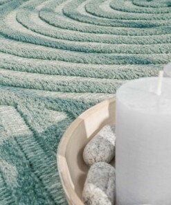 Outdoor Teppich - Reza Türkis - close up, thumbnail