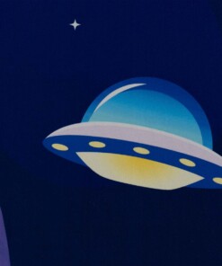 Kinderteppich - Weltraumabenteuer Multi - close up, thumbnail Kinderteppich - Weltraumabenteuer Multi - close up, thumbnail