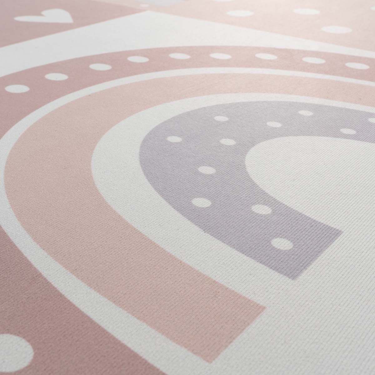 Kinderteppich - Rainbow Hellrosa - close up Kinderteppich - Rainbow Hellrosa - close up