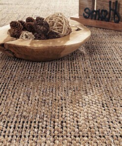 Outdoor Teppich Jute Optik - Artic Beige - close up, thumbnail
