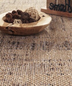 Outdoor Teppich Jute Optik - Noor Beige - close up, thumbnail