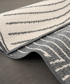 Outdoor Teppich Blätter - Flip Leaf Grau - close up, thumbnail