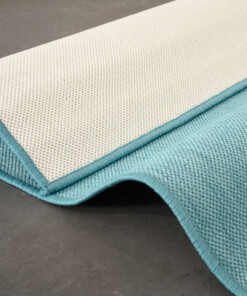 Outdoor Teppich Einfarbig - Flip Türkis - close up, thumbnail