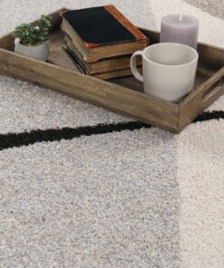 Teppich Abstrakt - Flux Beige - close up, thumbnail