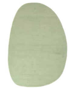 Teppich organische Form - Ease Pebble Hellgrün - overzicht