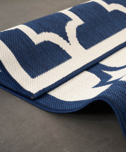 Retro Outdoor Teppich - Flip Lucky Dunkelblau - close up, thumbnail Retro Outdoor Teppich - Flip Lucky Dunkelblau - close up, thumbnail