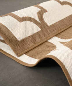 Retro Outdoor Teppich - Flip Lucky Hellbraun - close up, thumbnail