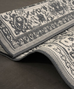 Outdoor Teppich Vintage - Flip Agnes Grau - close up, thumbnail