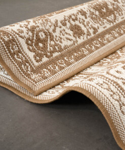 Outdoor Teppich Vintage - Flip Agnes Hellbraun - close up, thumbnail