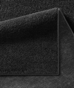 Läufer Teppich Kurzflor - Bliss Schwarz - close up, thumbnail