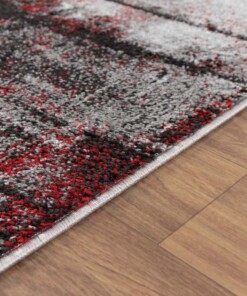 Teppich Abstrakt - Arlo Rot - close up, thumbnail