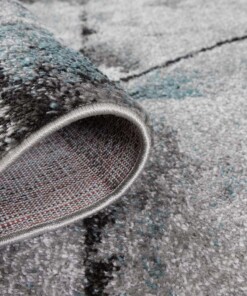 Teppich Abstrakt - Arlo Blau - close up, thumbnail