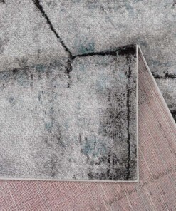 Teppich Abstrakt - Arlo Blau - close up, thumbnail