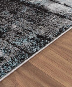 Teppich Abstrakt - Arlo Blau - close up, thumbnail