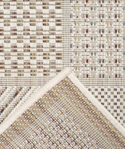 Outdoor Teppich  Blöcke - Lyra Creme/Multi - close up, thumbnail