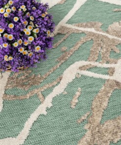 Outdoor Teppich - Marble Grün - close up, thumbnail