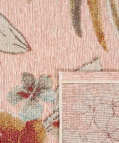Outdoor Teppich Blumen - Lilly Rosa - close up, thumbnail