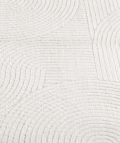 Teppich Rund Flauschig - Fuzz Waves Creme - close up