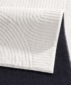 Flauschiger Teppich - Fuzz Waves Creme - close up, thumbnail